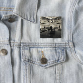 VS, Alabama, Monroeville. Woonplaats van schrijver Vierkante Button 5,1 Cm (In situ)