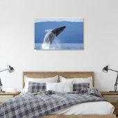 VS, Alaska, Angoon, Humpback Whale (Megaptera) Canvas Afdruk (Insitu (Slaapkamer))