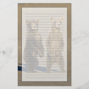 VS. Alaska. Bruine berenjongen aan de kust Briefpapier
