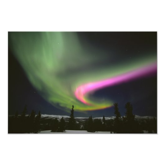VS, Alaska, Chena Hot Springs. Aurora 2 Foto Afdruk (Voorkant)