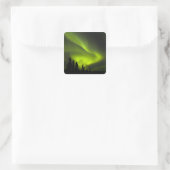 VS, Alaska, Chena Hot Springs. Aurora Borealis 2 Vierkante Sticker (Tas)
