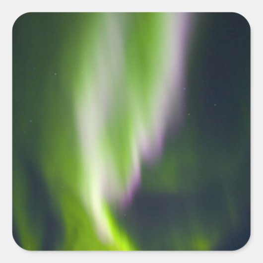 VS, Alaska, Chena Hot Springs. Aurora Borealis Vierkante Sticker (Voorkant)