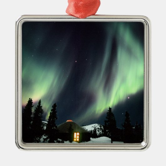 VS, Alaska, Chena Hot Springs. Aurora Metalen Ornament (Voorkant)