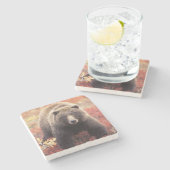 VS, Alaska, Denali NP, vrouw Grizzly Beer Stenen Onderzetter (Zijkant)