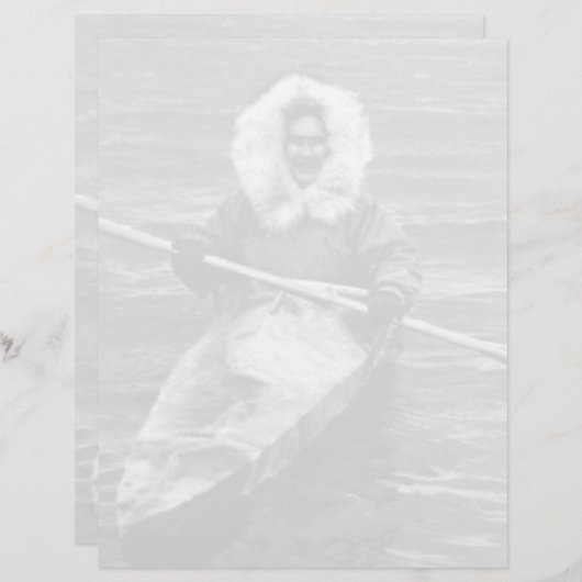 VS Alaska eskimo en zijn kajak (Voorkant / Achterkant)