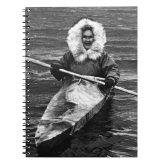 VS Alaska eskimo en zijn kajak 1970 Notitieboek (Voorkant)