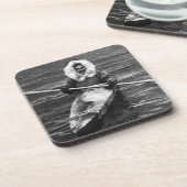 VS Alaska eskimo en zijn kajak Bier Onderzetter (Linkerzijde)