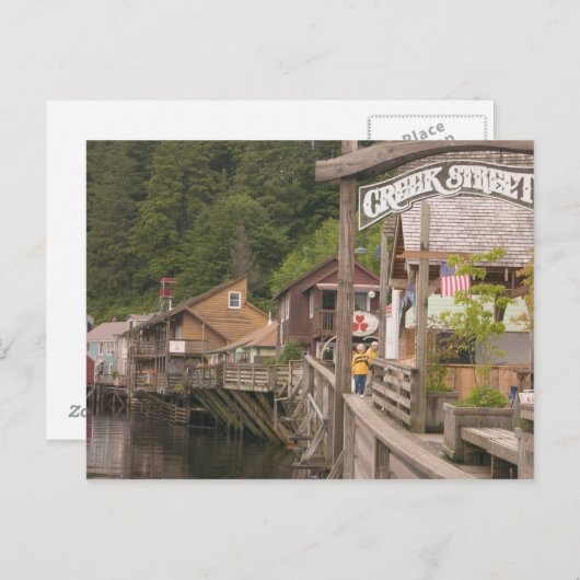VS, Alaska, Ketchikan, Creek Street, centrum Briefkaart (Voorkant / Achterkant)