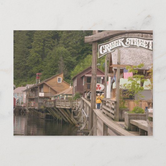 VS, Alaska, Ketchikan, Creek Street, centrum Briefkaart (Voorkant)