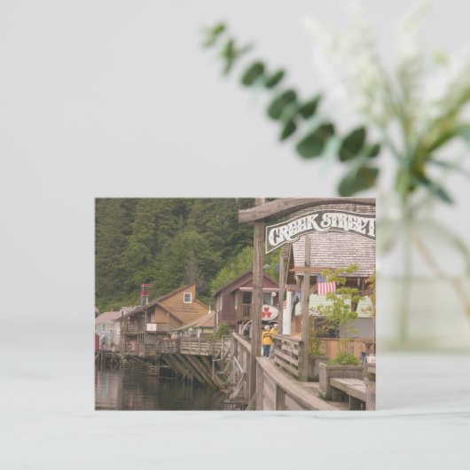 VS, Alaska, Ketchikan, Creek Street, centrum Briefkaart (Staand voorkant)
