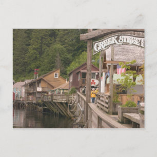 VS, Alaska, Ketchikan, Creek Street, centrum Briefkaart