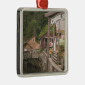 VS, Alaska, Ketchikan, Creek Street, centrum Metalen Ornament (Rechts)