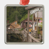 VS, Alaska, Ketchikan, Creek Street, centrum Metalen Ornament (Voorkant)