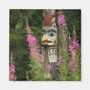 VS, Alaska, Ketchikan, Totem Bight State Magneet