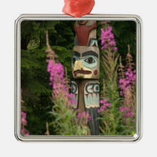 VS, Alaska, Ketchikan, Totem Bight State Metalen Ornament