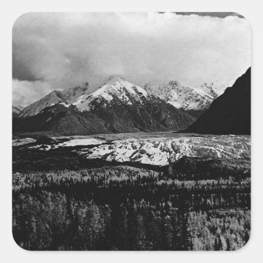 -VS Alaska Matanuska glacier 1970 Vierkante Sticker (Voorkant)