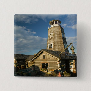 VS, ALASKA, SCHIEREILAND KENAI, HOMER: Homer Spit Vierkante Button 5,1 Cm