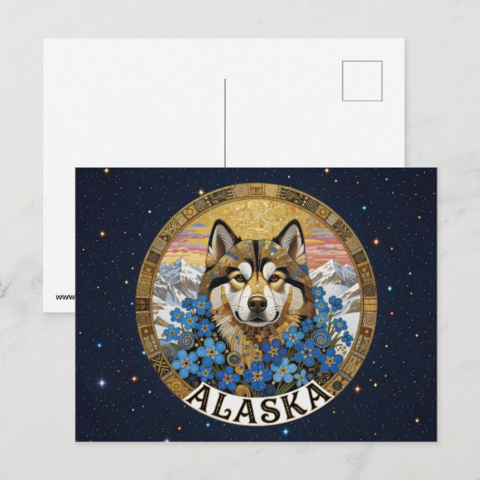 VS Alaska staatssymbolen Briefkaart (Voorkant / Achterkant)