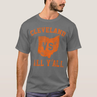 vs All Yall voor Yall Vintage CLE Ohio meisje T-shirt