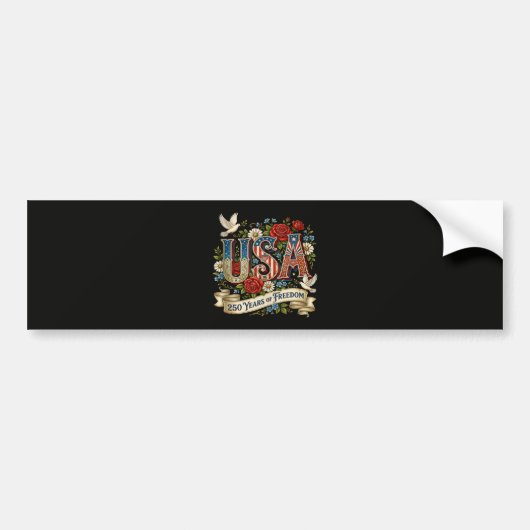 VS Amerika 1776-2026 250 Jaar Vrijheid Bumpersticker (Voorkant)