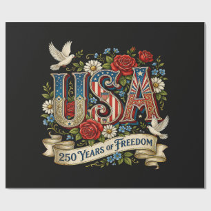 VS Amerika 1776-2026 250 Jaar Vrijheid Cadeaupapier