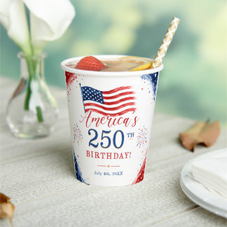 VS Amerika 250e verjaardag Papieren Bekers