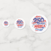 VS Amerika 250e Verjaardag Patriottisch Confetti (Voorkanten)