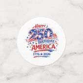 VS Amerika 250e Verjaardag Patriottisch Confetti (Kleine voorkant)