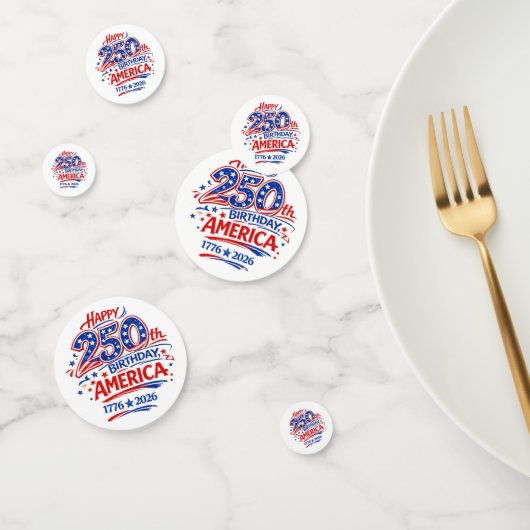 VS Amerika 250e Verjaardag Patriottisch Confetti (Groep)