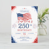 VS Amerika 250ste verjaardagsfeest 4 juli Kaart (Staand voorkant)