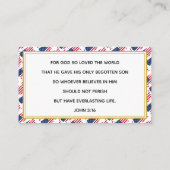 VS-AMERIKA Christelijke Schrift Johannes 3:16 Visitekaartje (Achterkant)