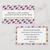 VS-AMERIKA Christelijke Schrift Johannes 3:16 Visitekaartje (Voorkant / Achterkant)