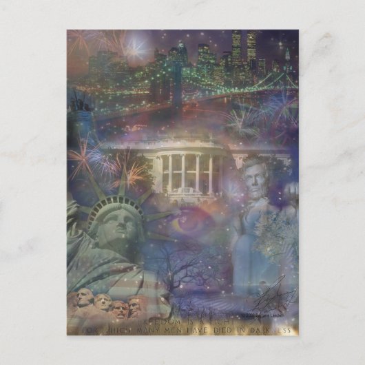 VS - Amerika het mooie! Briefkaart (Voorkant)