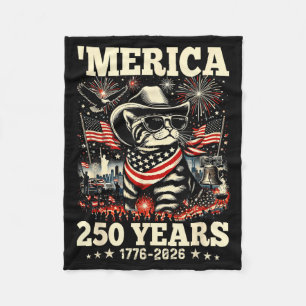VS Amerika Kat 4 juli 250 jaar 1776 2026 Fleece Deken