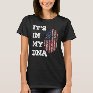 VS Amerika Trots Amerikaanse vlaggenstaat vlag DNA T-shirt