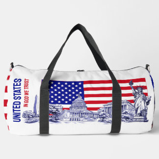 VS Amerika Vlag Monument Illustratie Souvenir Plunjezak