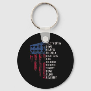 Vs Amerika Vlag Vintage Scouting Wet  Sleutelhanger