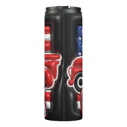 VS Amerika vrachtwagen 3d Opgeblazen Effect Tumble Thermosbeker (Achterkant)