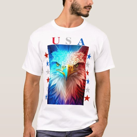 VS Amerikaans Bald Eagle T-shirt (Voorkant)