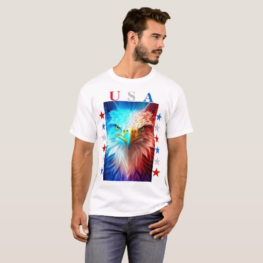 VS Amerikaans Bald Eagle T-shirt (Voorkant volledig)