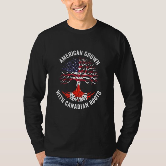 VS Amerikaans gekweekt Canadees met roots Canada T-shirt (Voorkant)