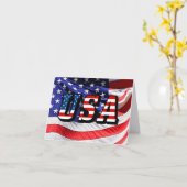 VS - Amerikaans Wenskaart van de vlag Kaart (Gele Bloem)