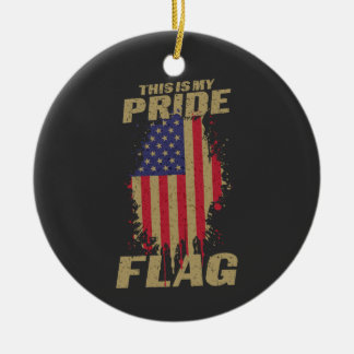 VS Amerikaanse 4 juli Patriottische Pride Vlag Keramisch Ornament