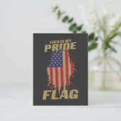 VS Amerikaanse 4 juli Patriottische Trots Vlag Briefkaart (Staand voorkant)