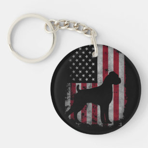 VS Amerikaanse Boxer Hond Dier Hond Fokker Puppy T Sleutelhanger