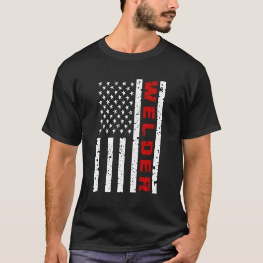 VS Amerikaanse laswerker metaalbewerking lasser T-shirt (Voorkant)