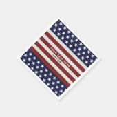 VS Amerikaanse vlag 4 juli gepersonaliseerd op maa Servetten (Hoek)