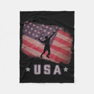 VS Amerikaanse vlag Badminton Team Stars and Strip Fleece Deken