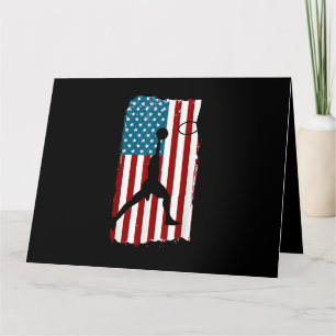 VS Amerikaanse Vlag Basketbal Patriottische Atleet Kaart
