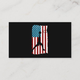 VS Amerikaanse Vlag Basketbal Patriottische Atleet Visitekaartje